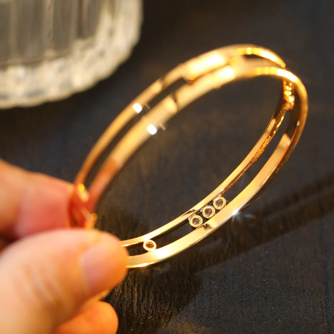 [Imperial] Move Romane Diamond Bangle Bracelet