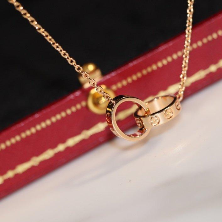 [Imperial] LOVE NECKLACE PINK GOLD AND SILVER