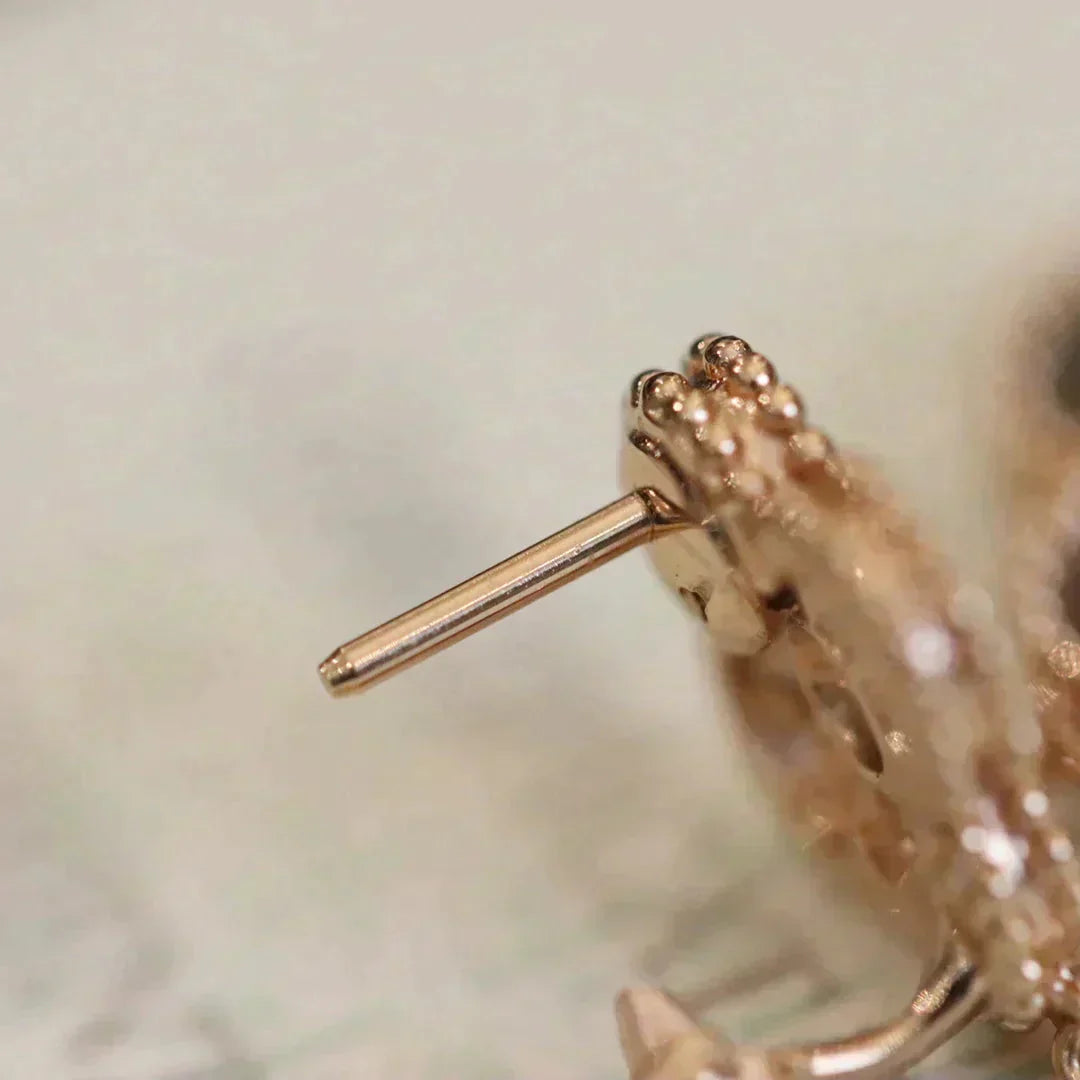 [Imperial] CLOVER MEDIUM 1 MOTIFS FUll DIAMOND EARRINGS