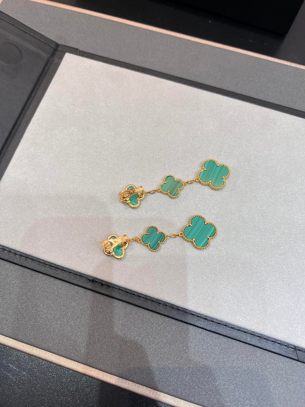 [Imperial] CLOVER MALACHITE 3 MOTIFS GOLD