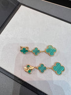 [Imperial] CLOVER MALACHITE 3 MOTIFS GOLD