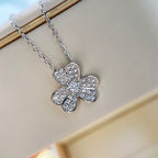[Imperial] CLOVER DIAMOND NECKLACE SILVER