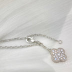 [Imperial] CLOVER 5 MOTIFS SILVER DIAMONDS NECKLACE