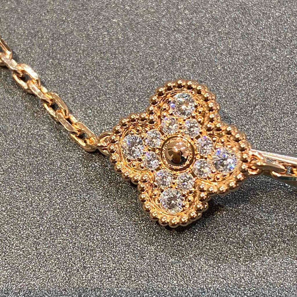 [Imperial] New  CLOVER 5 MOTIF FULL DIAMOND BRACELET COLLECTION