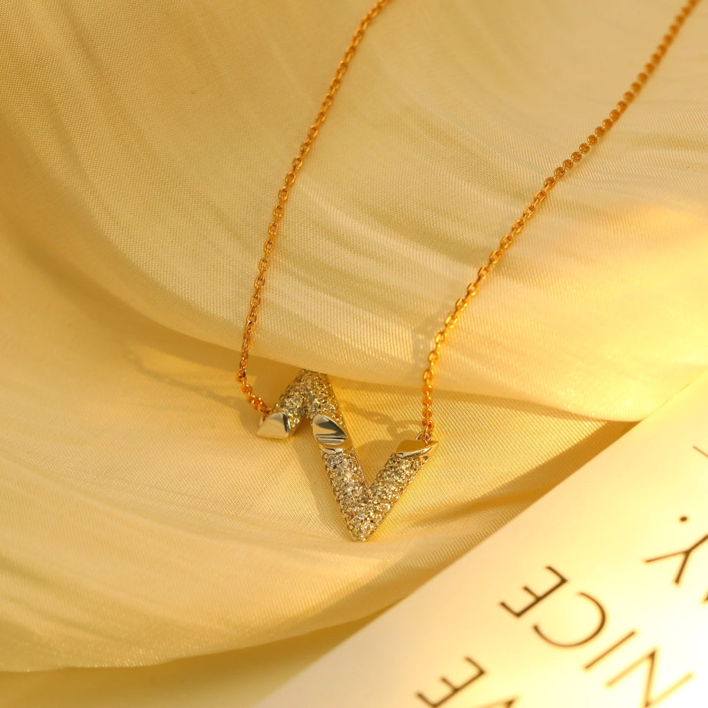 [Imperial] VOLT SILVER DIAMOND PEDANT NECKLACE