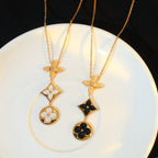 [Imperial] STAR AND SUN ONYX PINK GOLD NECKLACE