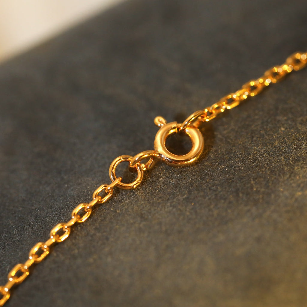 [Imperial] SUN PEDANT PINK GOLD 1 DIAMOND NECKLACE