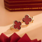 [Imperial] CLOVER MEDIUM 1 MOTIFS CARNELIAN  EARRINGS