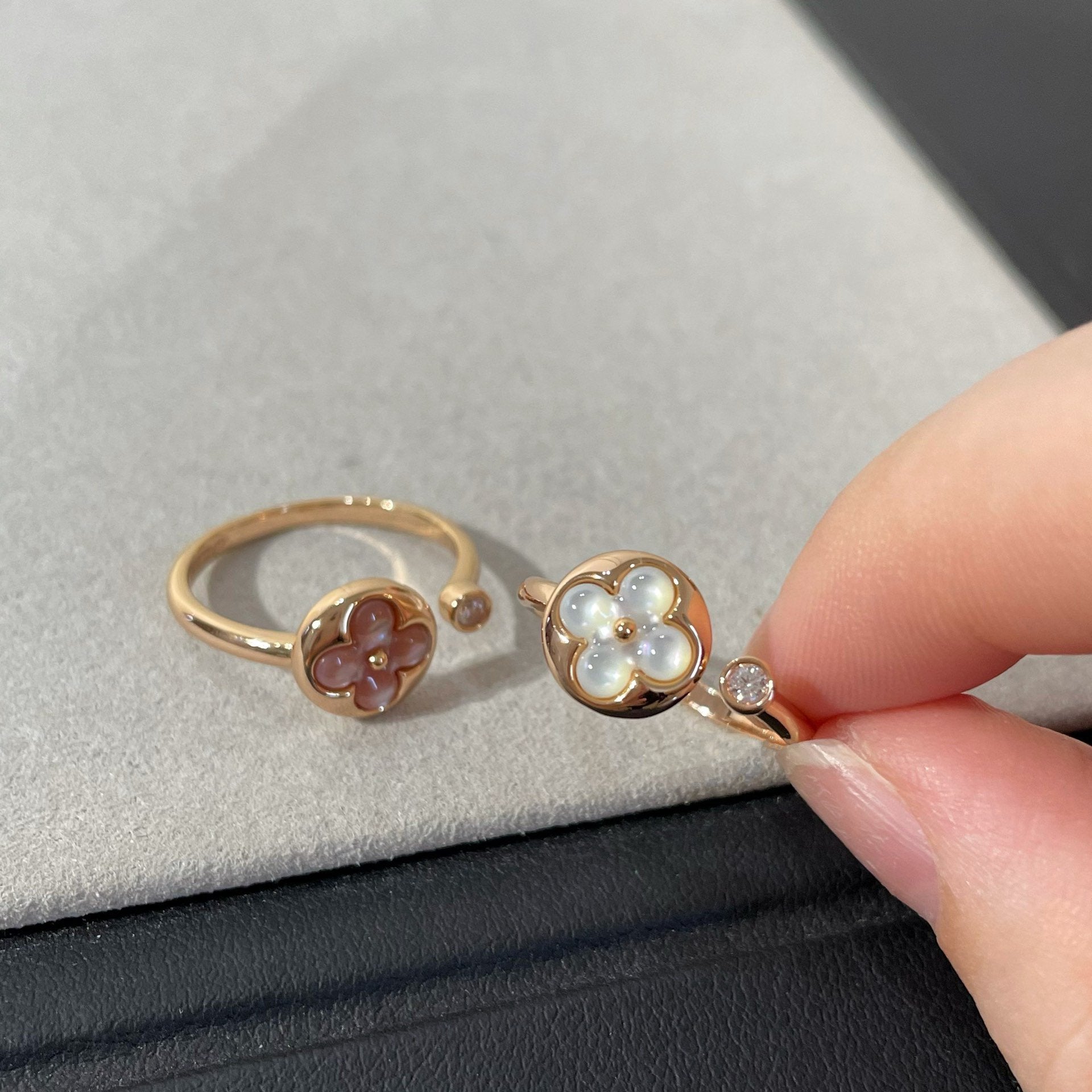 [Imperial] SUN 1 DIAMOND PINK MOP RING