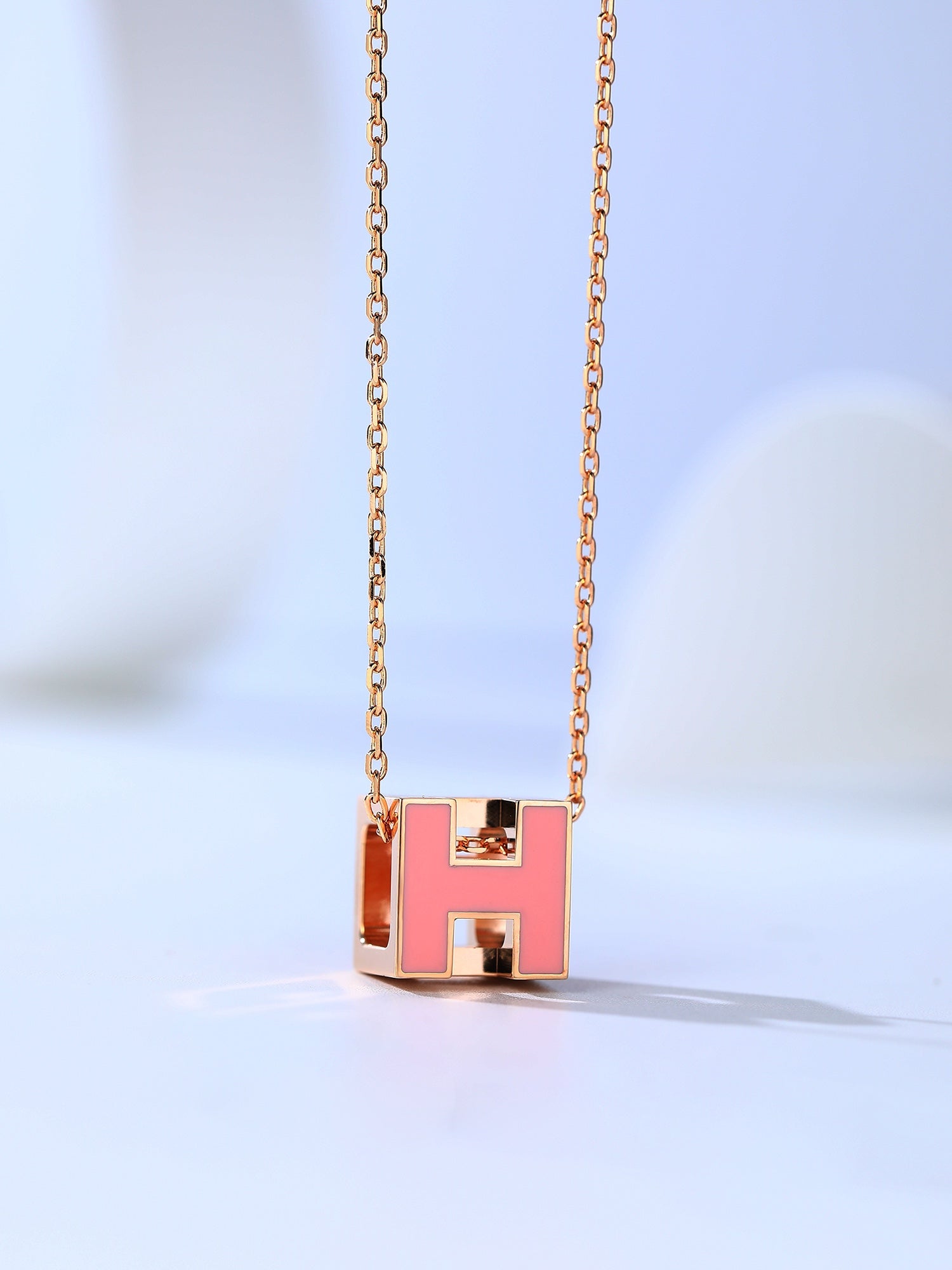 [Imperial] H CAGE PINK GOLD NECKLACE