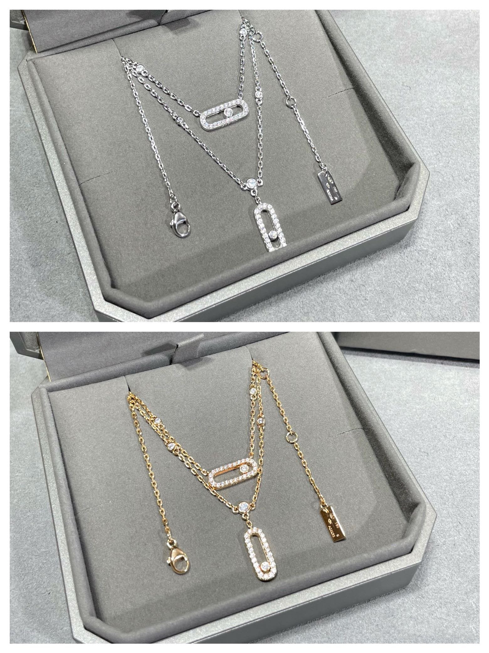 [Imperial] MOVE 2 ROW DIAMOND NECKLACE