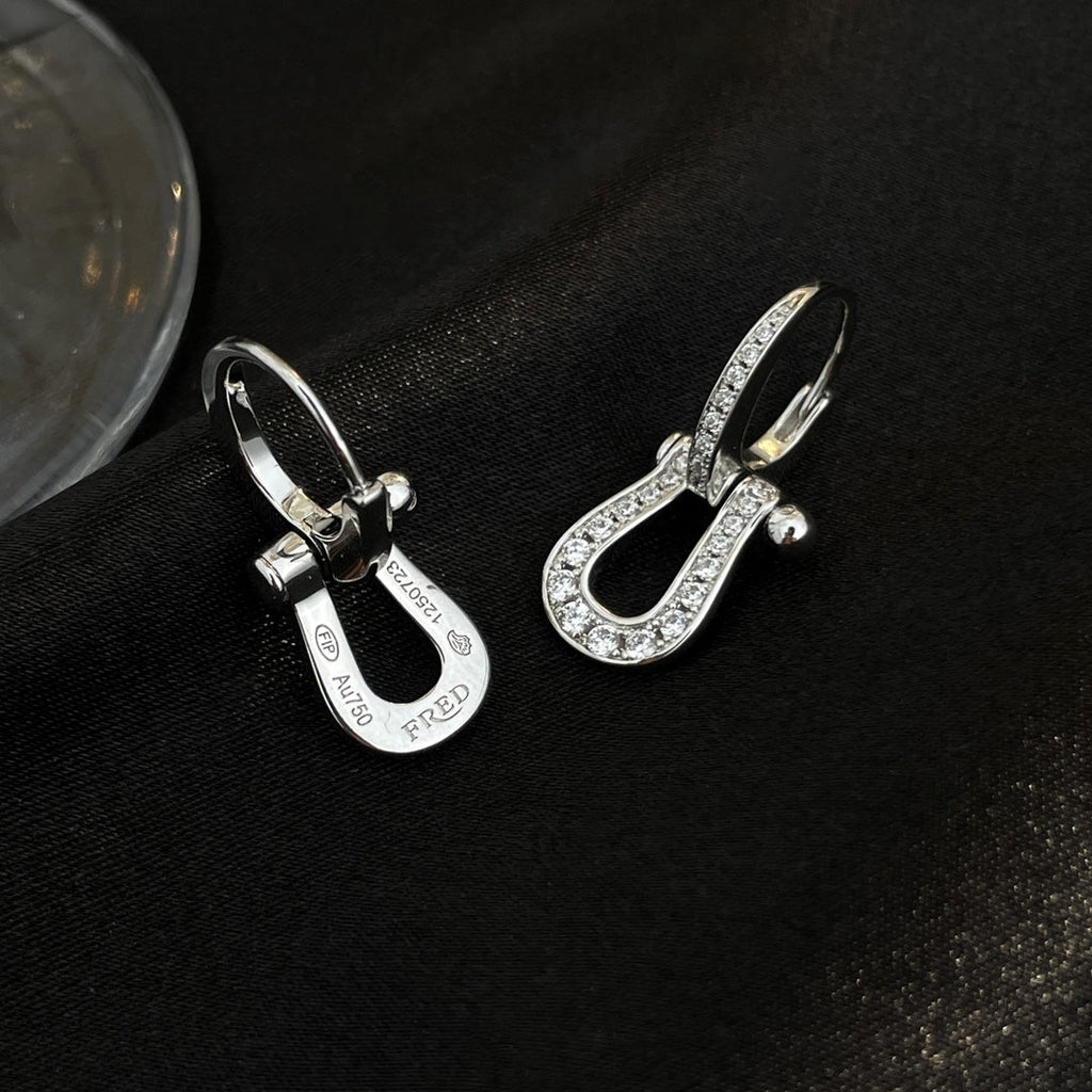 [Imperial] FORCE 10 FULL DIAMOND DROP EARRINGS MEDIUM MODEL