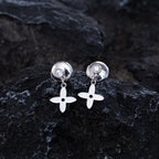 [Imperial] VIDYLLE SILVER DIAMOND MINI DROP EARRINGS