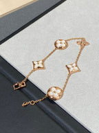 [Imperial] STAR AND SUN 5 MOTIF MOP PINK GOLD BRACELET