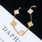 [Imperial]New CLOVER WHITE PEARL MOP 5 MOTIF BRACELET COLLECTION