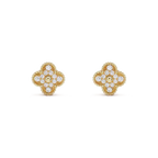 [Imperial] CLOVER MEDIUM 1 MOTIFS FUll DIAMOND EARRINGS