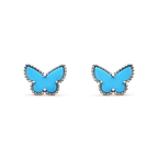 [Imperial] BUTTERFLY TURQUOISE EARRINGS SILVER