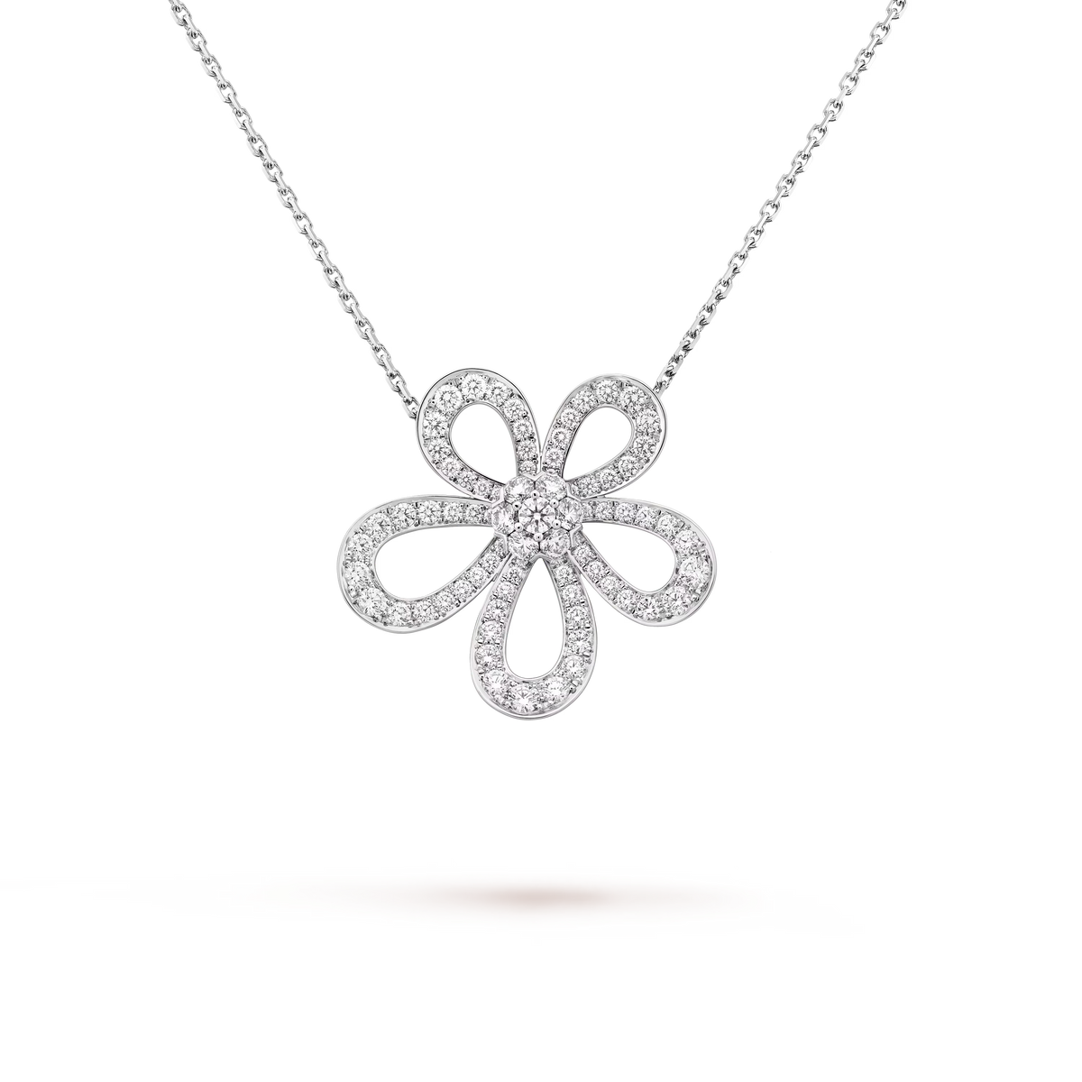 [Imperial] FLOWEACE FULL-DIAMOND FLOWER NECKLACE