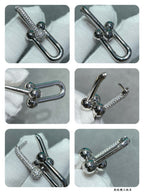 [Imperial] TF U-shaped diamond earrings