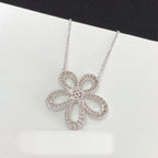 [Imperial] FLOWEACE FULL-DIAMOND FLOWER NECKLACE