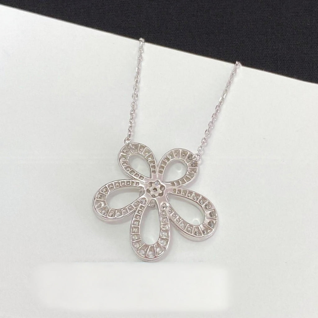 [Imperial] FLOWEACE FULL-DIAMOND FLOWER NECKLACE