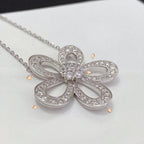 [Imperial] FLOWEACE FULL-DIAMOND FLOWER NECKLACE