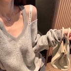 [Imperial] FLOWEACE FULL-DIAMOND FLOWER NECKLACE