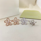 [Imperial] FLOWEACE FULL-DIAMOND FLOWER EARRINGS