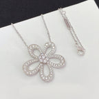 [Imperial] FLOWEACE FULL-DIAMOND FLOWER NECKLACE