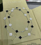[Imperial] CLOVER 20 MOTIFS DIAMOND ONYX NECKLACE