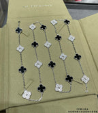 [Imperial] CLOVER 20 MOTIFS DIAMOND ONYX NECKLACE