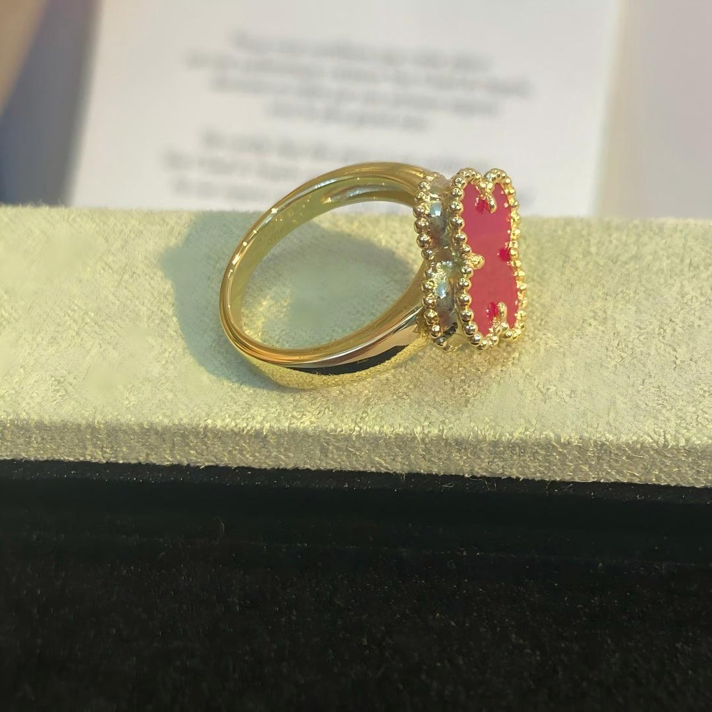 [Imperial] NEW CLOVER PINK ENAMEL RINGS