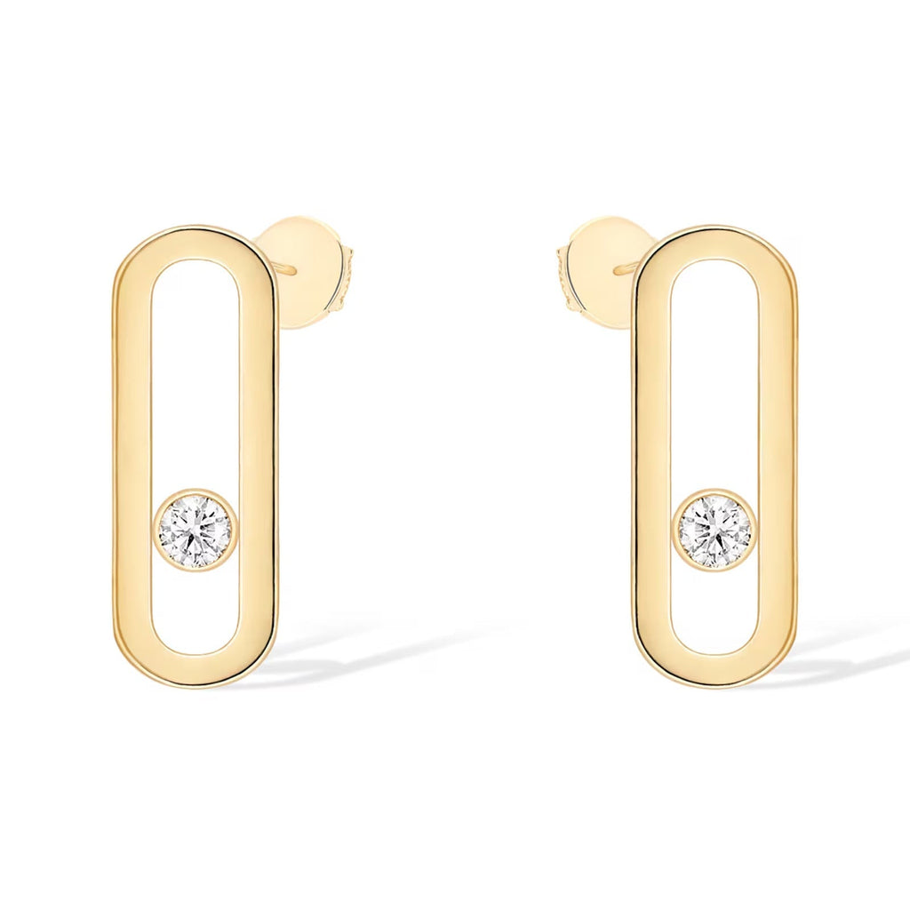 [Imperial] MOVE UNO SMALL 1 DIAMOND EARRINGS