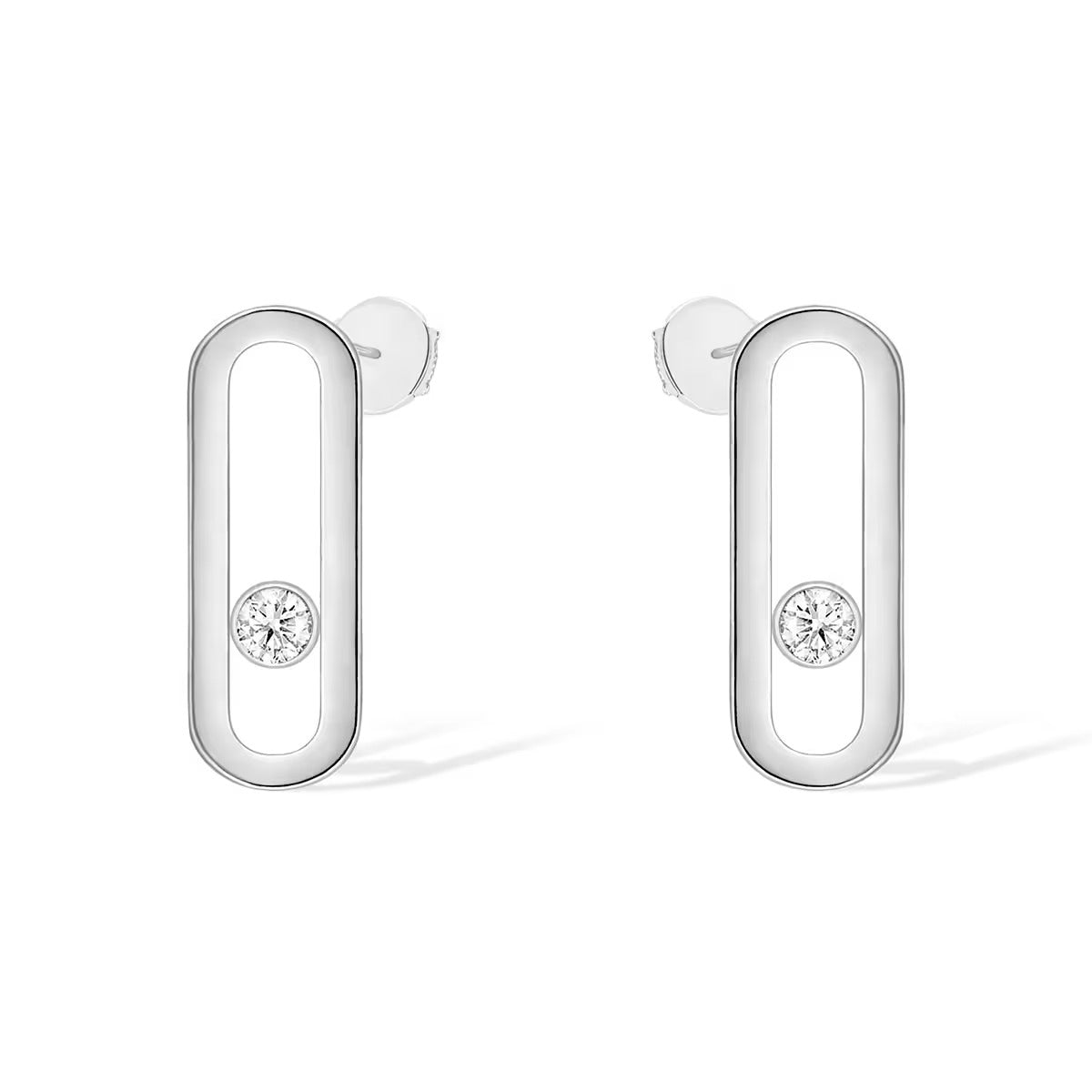[Imperial] MOVE UNO SMALL 1 DIAMOND EARRINGS