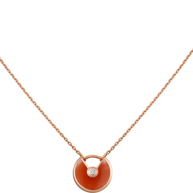 [Imperial] AMULETTE GOLD CARNELIAN ONYX NECKLACE