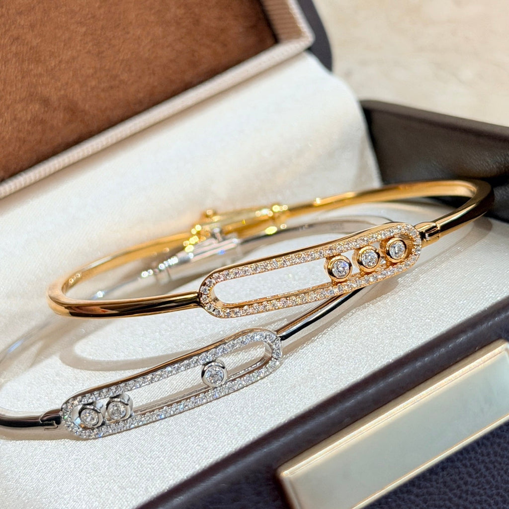 [Imperial] Move Pavé Diamond Bangle Bracelet M