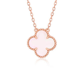[Imperial] CLOVER 15MM PINK MOTHER-OF-PEARL SINGLE FLOWER NECKLACE