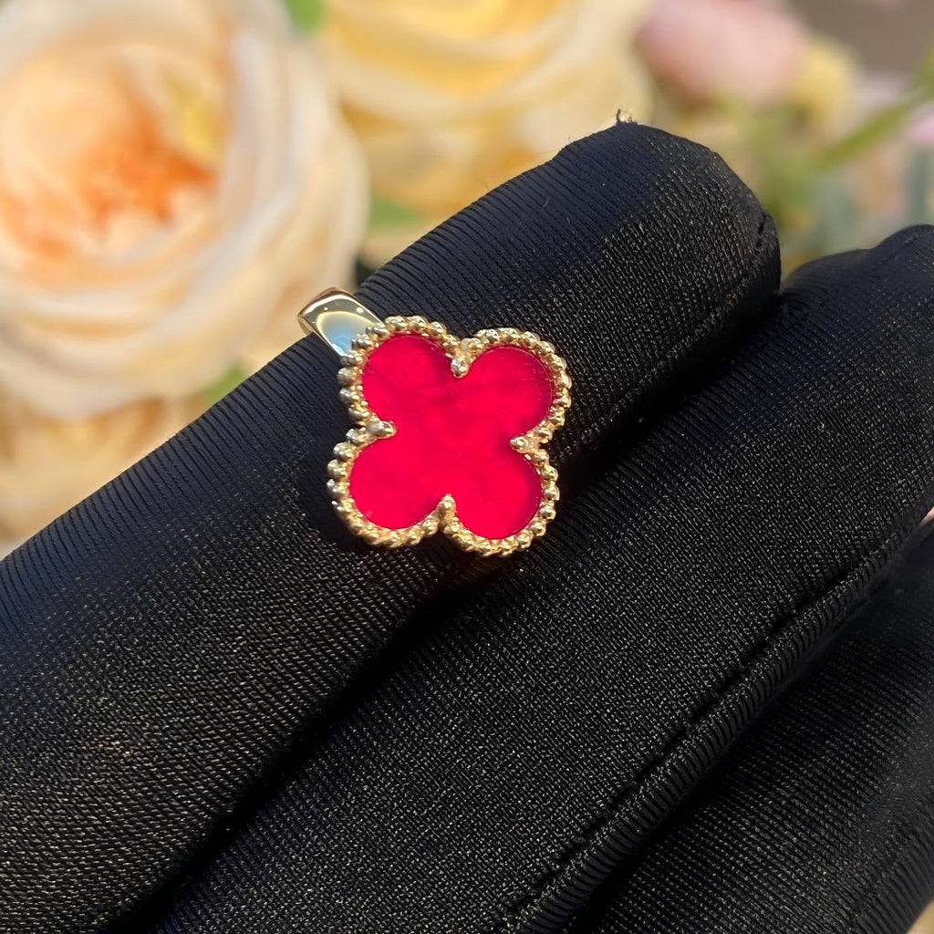[Imperial] NEW CLOVER PINK ENAMEL RINGS