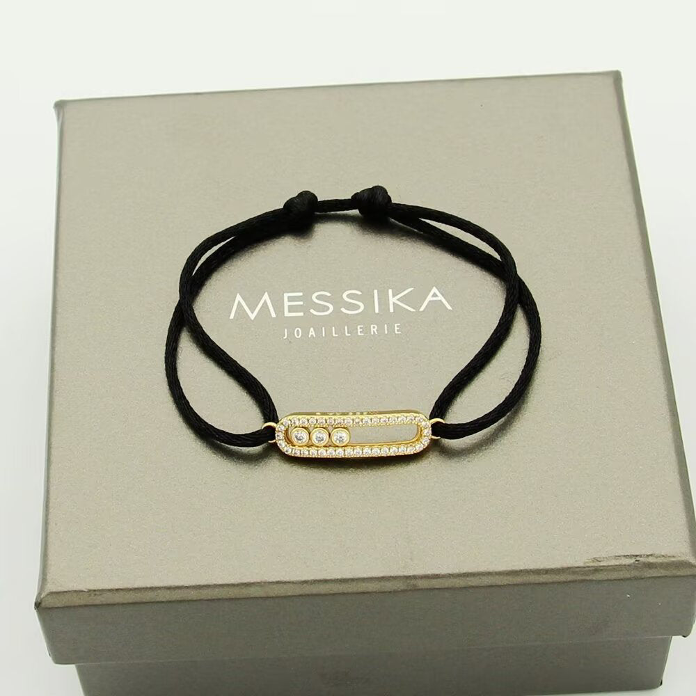 [Imperial] Messika Care(s) pink cord pavé bracelet