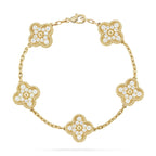 [Imperial] New  CLOVER 5 MOTIF FULL DIAMOND BRACELET COLLECTION
