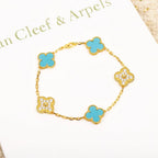 [Imperial]New  CLOVER 5 MOTIF TURQUOISE BRACELET COLLECTION