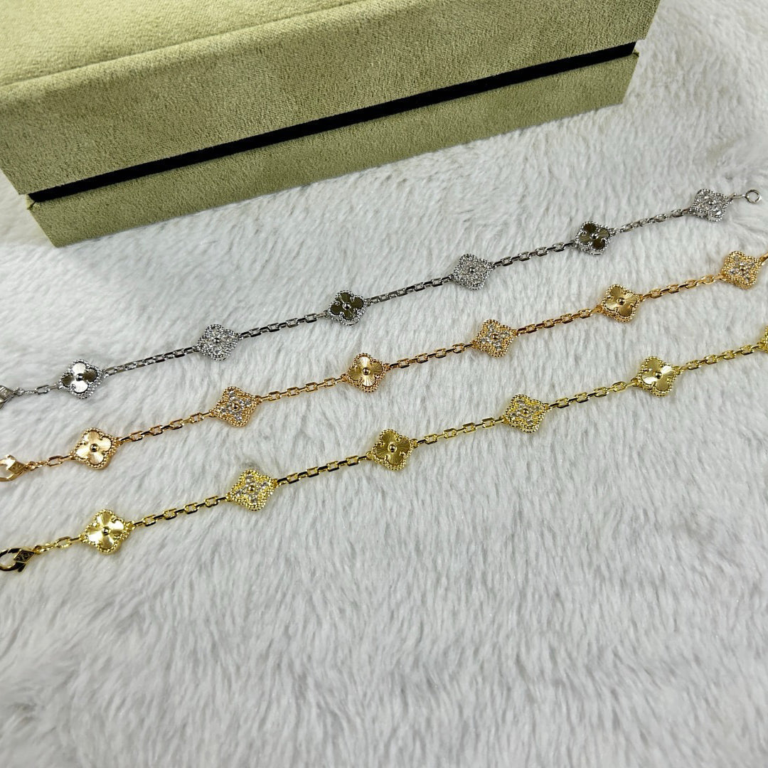 [Imperial]CLOVER 6 MOTIF DIAMOND LASER BRACELET