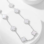[Imperial] CLOVER 10 MOTIFS WHITE MOTHER OF PEARL NECKLACE