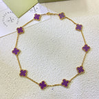[Imperial] CLOVER 10 MOTIFS  PURPLE VIOLET  NECKLACE
