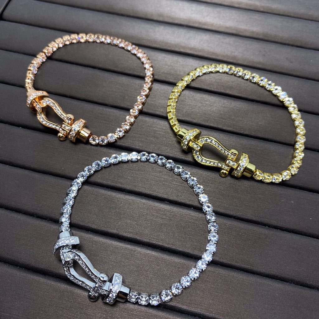 [Imperial] FORCE  HORSESHOE  DIAMOND TENNIS BRACELET