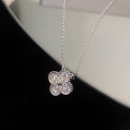[Imperial] CLOVER 15MM DIAMOND SINGLE FLOWER NECKLACE