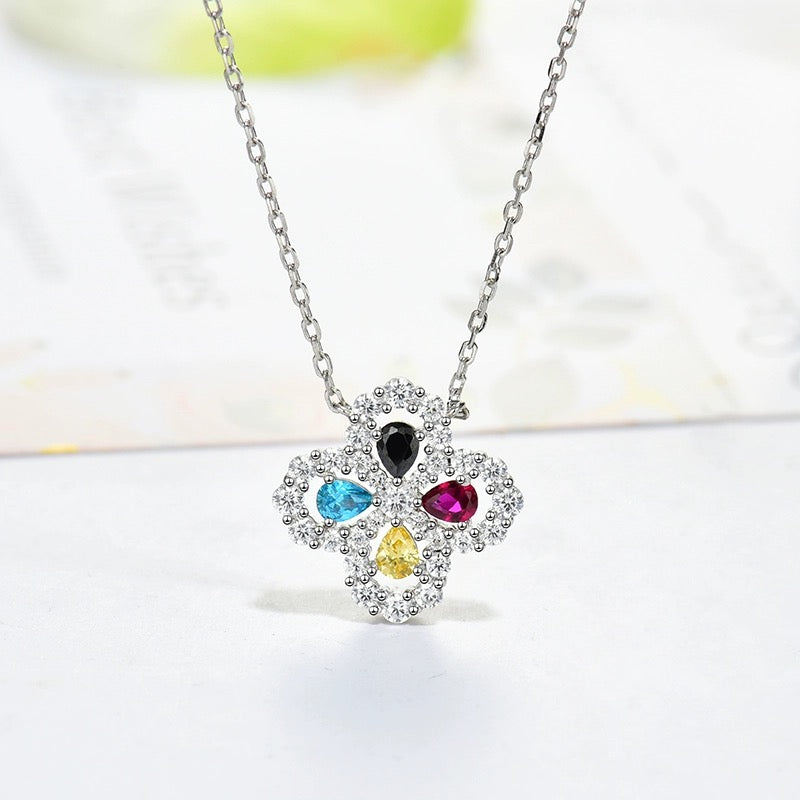 [Imperial] LOOP NECKLACE FULL MOTIF DIAMOND 16MM MULTIPLE COLORS