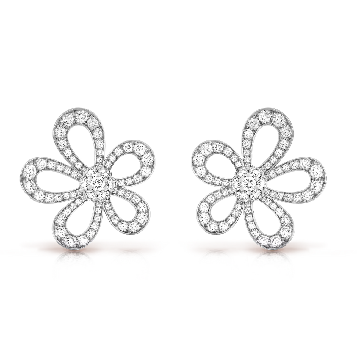 [Imperial] FLOWEACE FULL-DIAMOND FLOWER EARRINGS