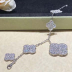 [Imperial] CLOVER 6 MOTIFS SILVER DIAMOND BRACELET