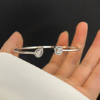 [Imperial] JONC FLEX MY TWIN TOI & MOI SILVER DIAMOND BRACELET